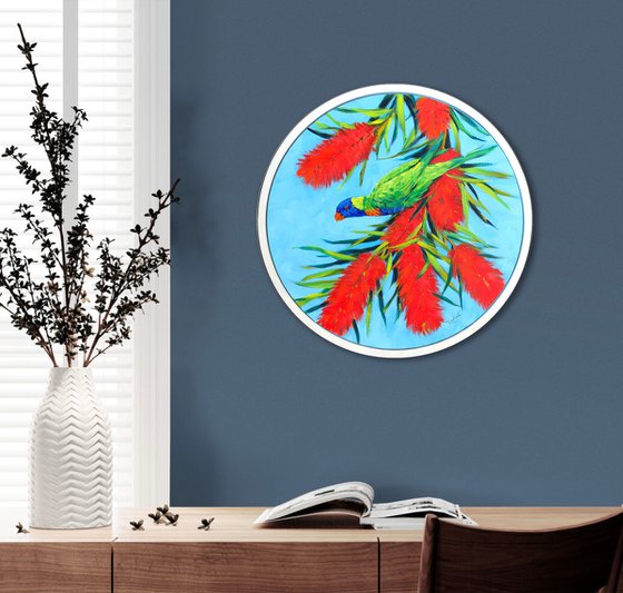 Rainbow Lorikeet in Blossoms
