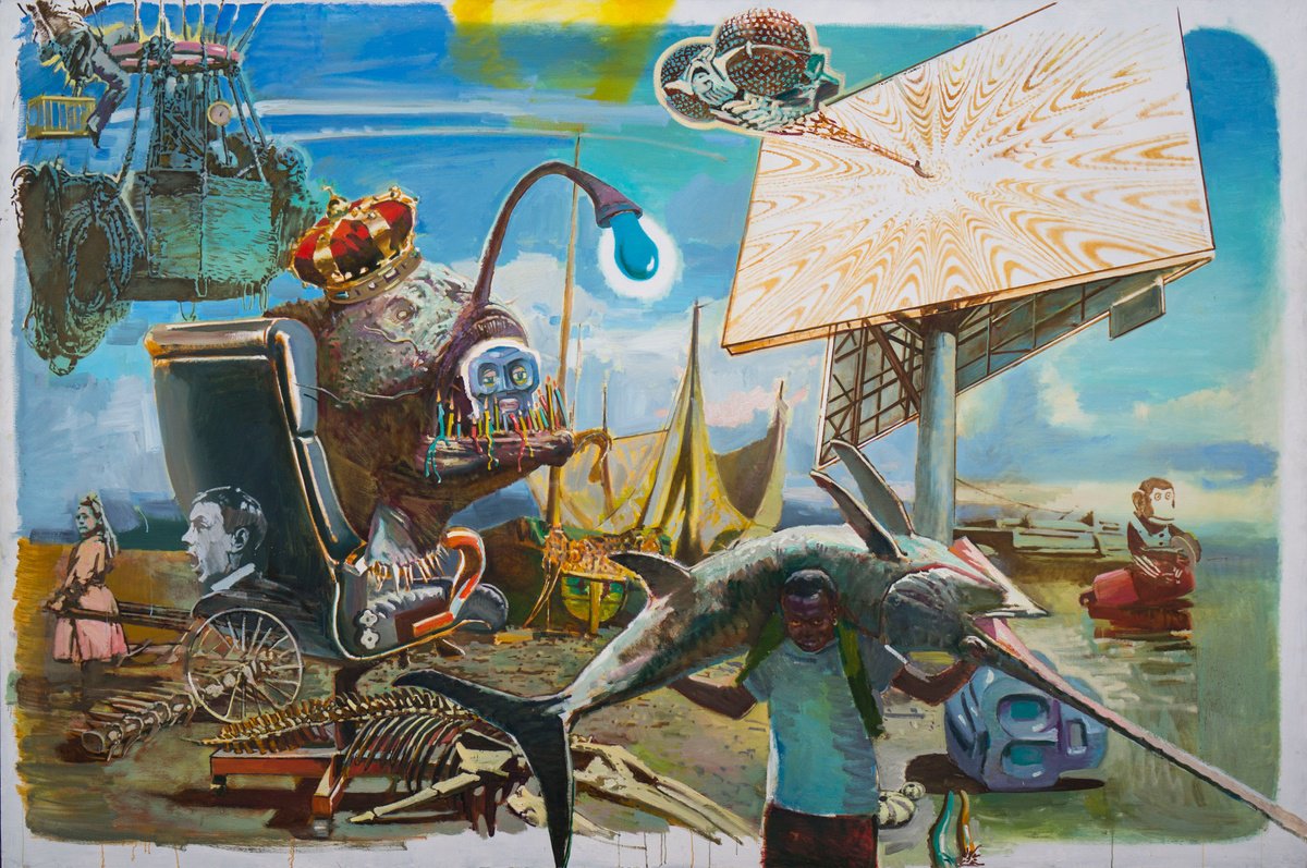 Impressionistic Landscape Oil Painting By Dita Galas, 118 X 79, Birthday Party, Original Artwork