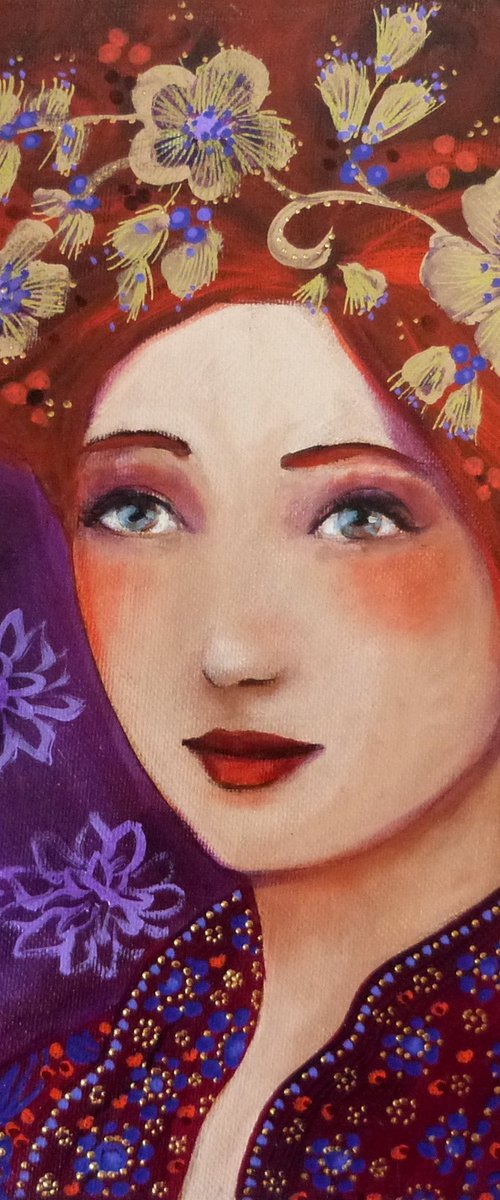 Purple reveries 30 x 30 cm. by Loetitia Pillault