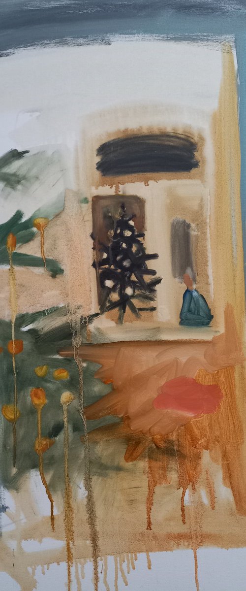 Christmas tree and window by Irina Seller