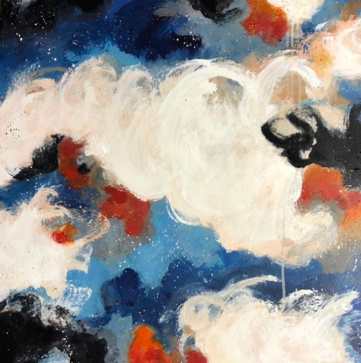 Abstract Landscape Acrylic Painting By Kate Marion Lapierre, 24 X 24", Time To Breathe, Original Artwork