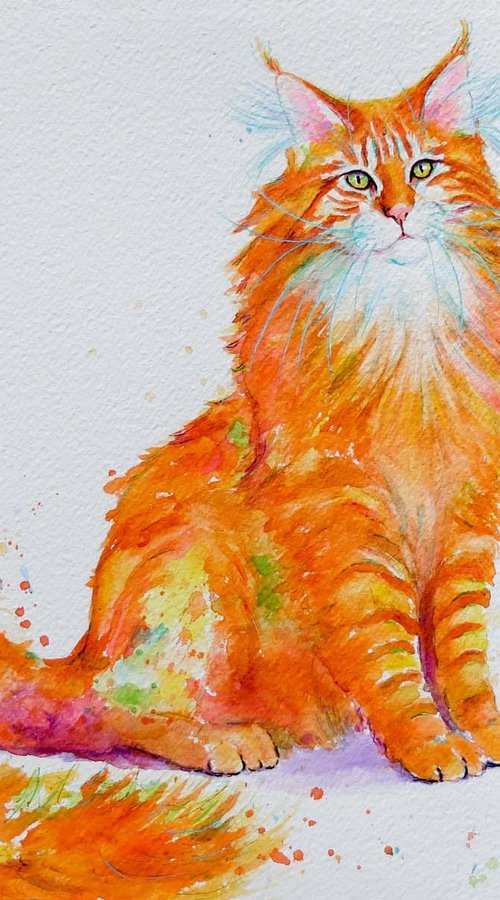 Big Red Cat by Denise Laurent