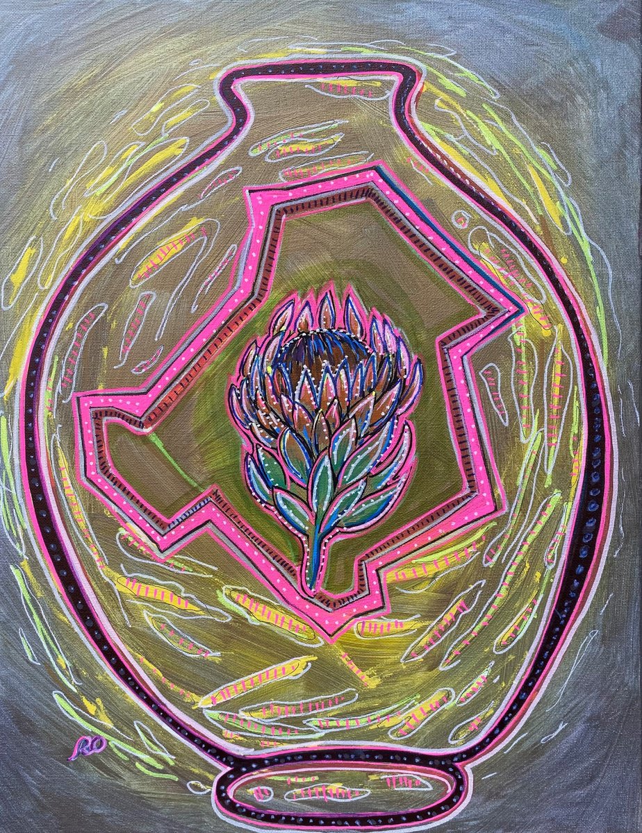  Vase With Exotic Flower By Olga Rokhmanyuk | Roartus, 16 X 20, Artwork For Sale On Artfinder