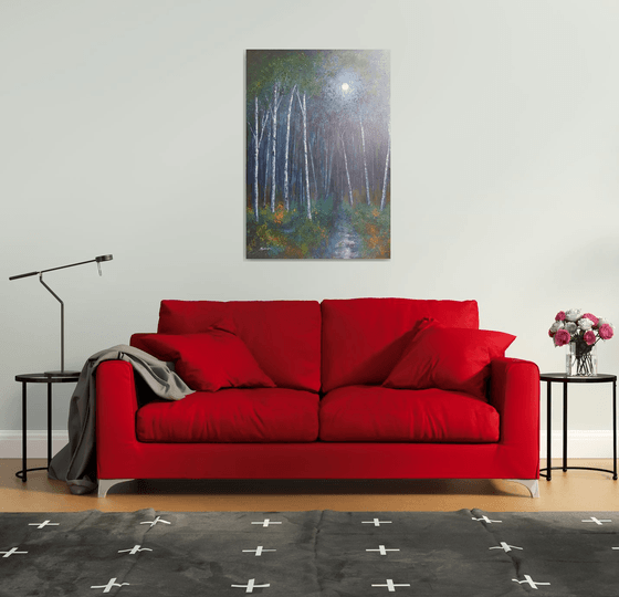 Hidden Depths (Large trees painting)