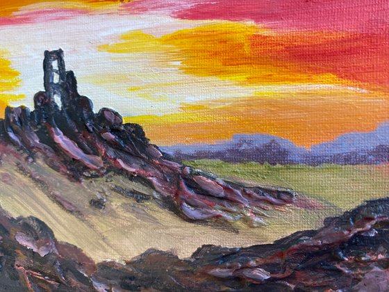 Corfe Castle in a Frame