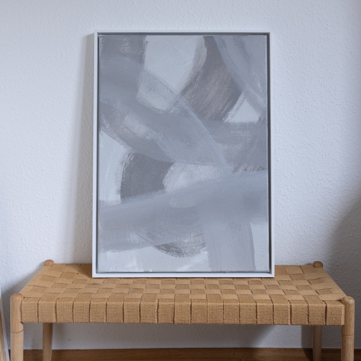 Organic Abstract Acrylic Painting By Mareike Bohmer, 20 X 28", Abstract Brush Strokes 351, Original Artwork