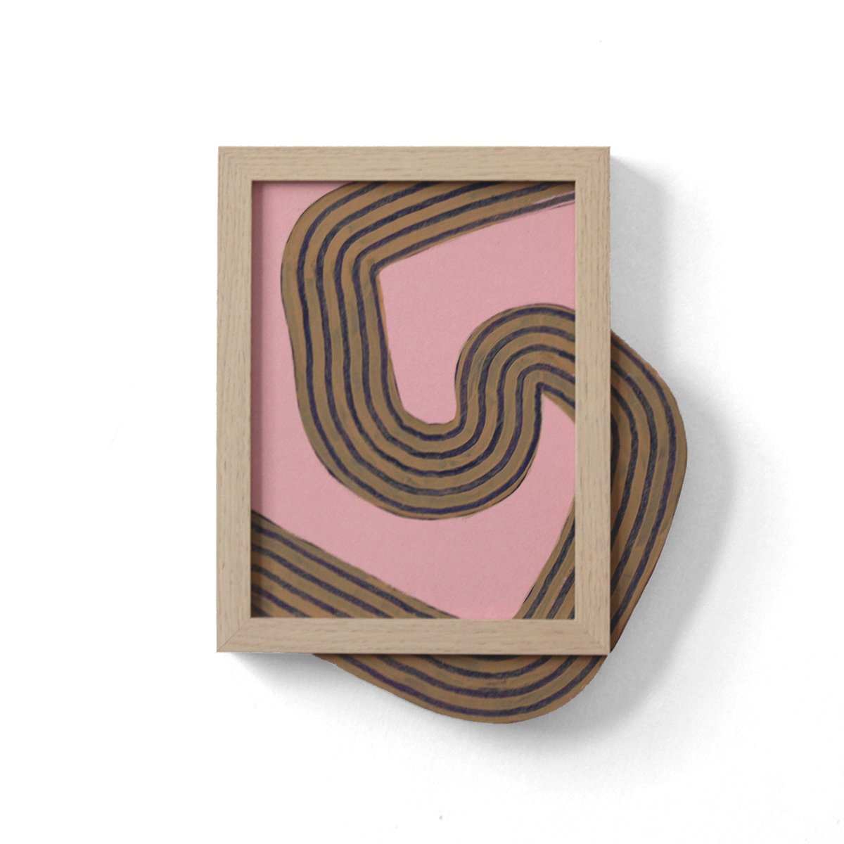 Geometric Abstract Acrylic Painting By Martin Singer, 10 X 12", Cb2S-23, Original Artwork