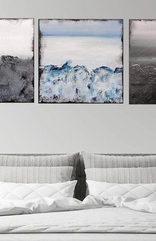 Early in the Morning Triptych by Susan Wooler