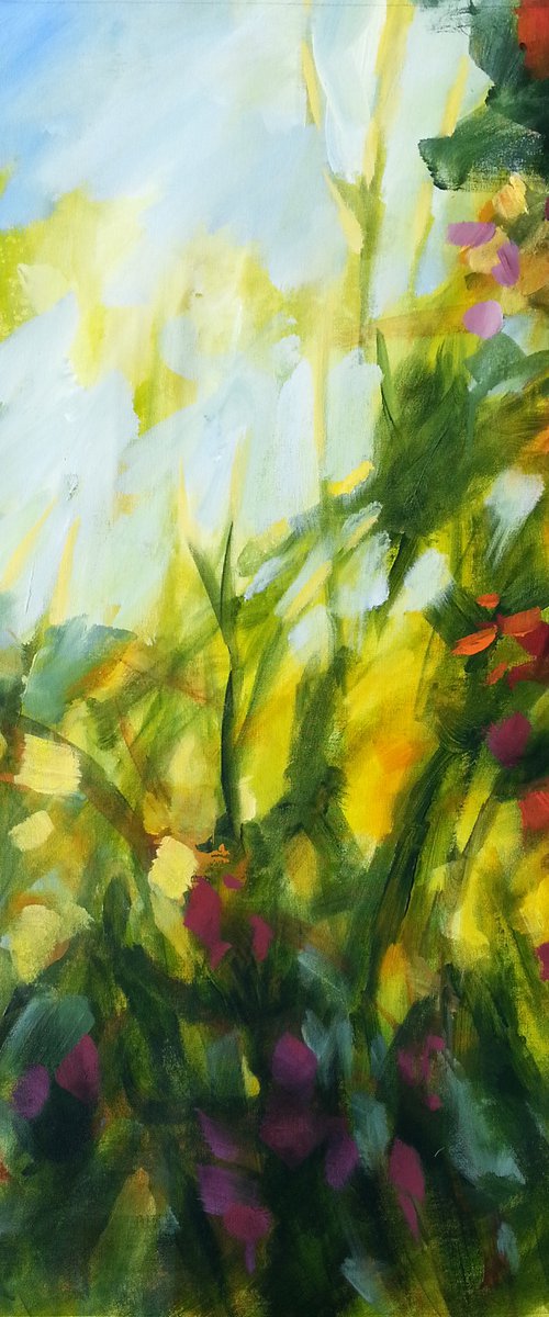 Garden in the autumn light - floral abstract by Fabienne Monestier