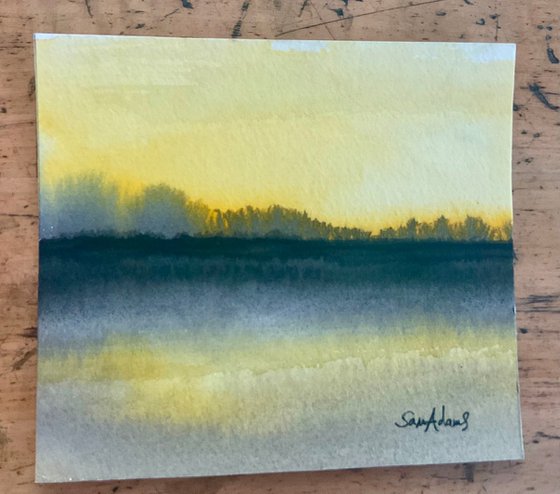 Sunset light and Earth