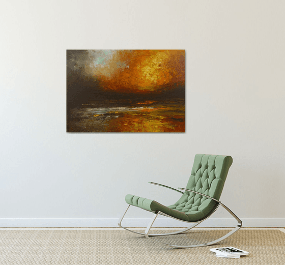 Reminiscent Shore  (Large Seascape, 100x70cm)