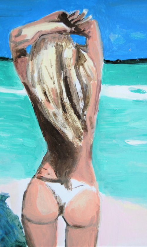 At The Beach / 42 x 29.7 cm by Alexandra Djokic