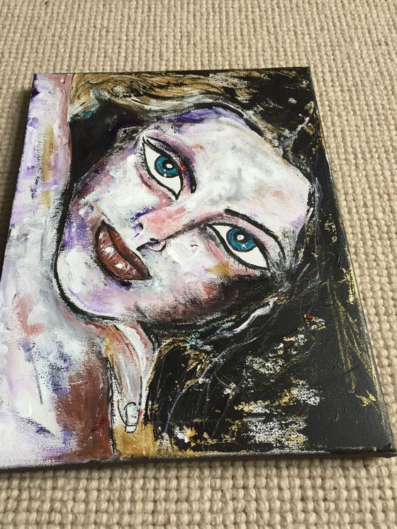 Lovely Face Portrait Woman Face Beautiful Paintings Girl Face Portraits Art For Sale Buy Art Online Gift Ideas 30x23cm Free Shipping Worldwide