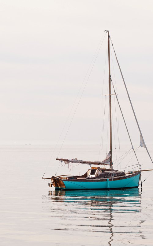 Sailboat in the morning - horizontal by Ben Schreck