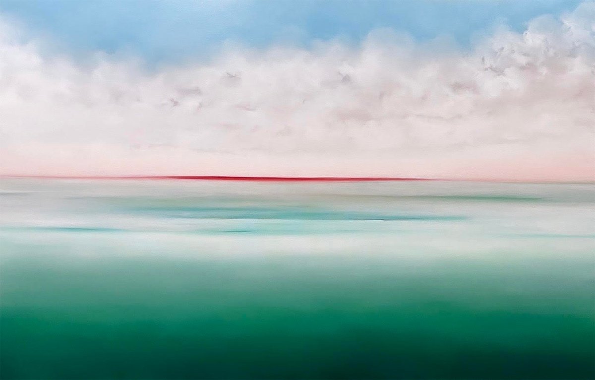 Photorealistic Landscape Oil Painting By Larissa Uvarova, 55 X 35", Deep Inside, Original Artwork