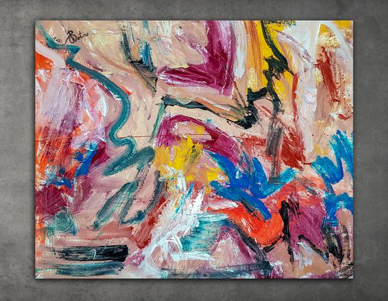 - Tuta Mondo N-7 - Style of Willem de Kooning. Abstract Expressionism Painting