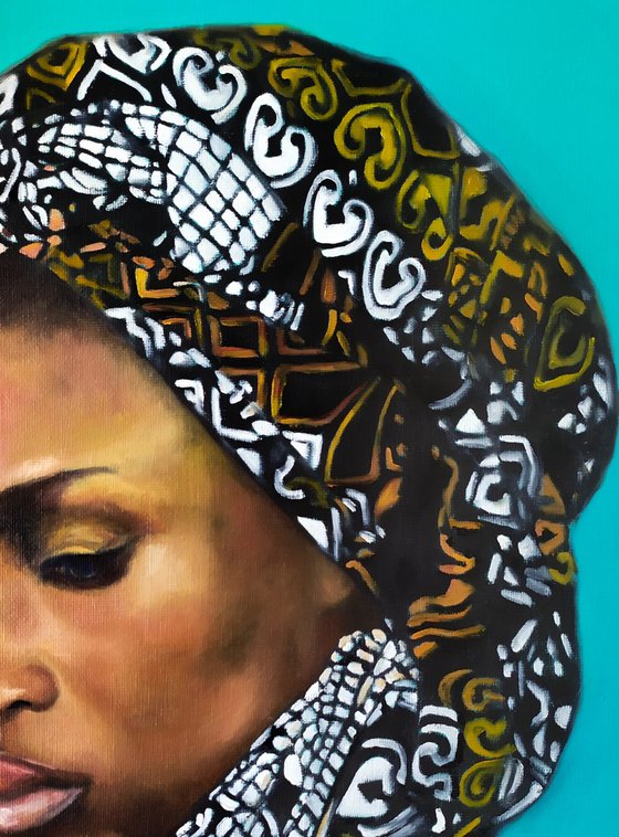 African woman with turban