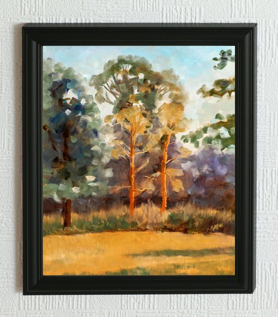 Summer Landscape with trees.