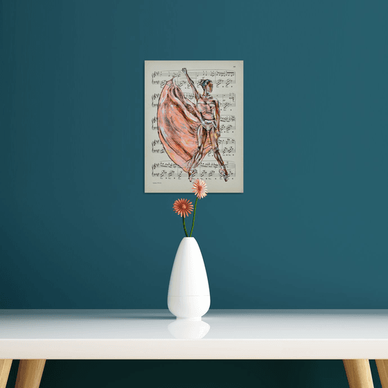 Ballerina LI- Vintage Music Page, GIFT idea