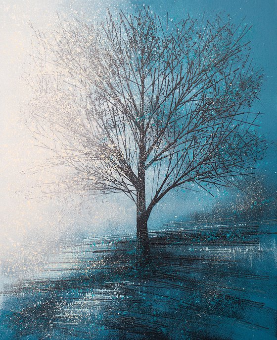 Tree In Morning Mist