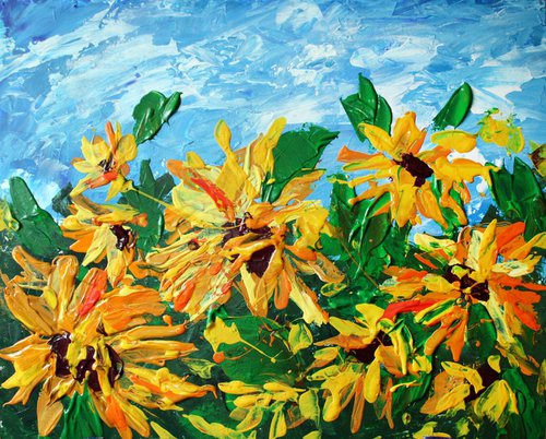 Sunflowers / Original Painting by Salana Art Gallery