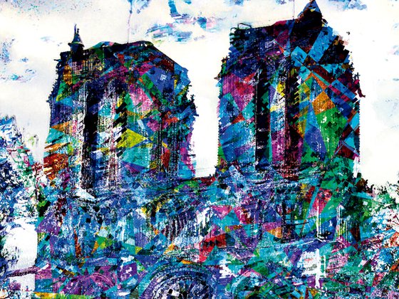 Bosquejos parisinos, Notre Dame/XL large original artwork