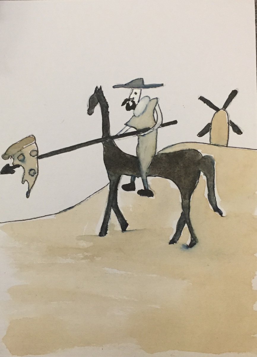 Don Quixote and the pizza by Paul Simon Hughes