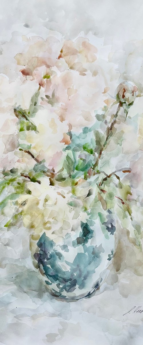 Peonies 50x65 cm 2025 by Elena Klyan