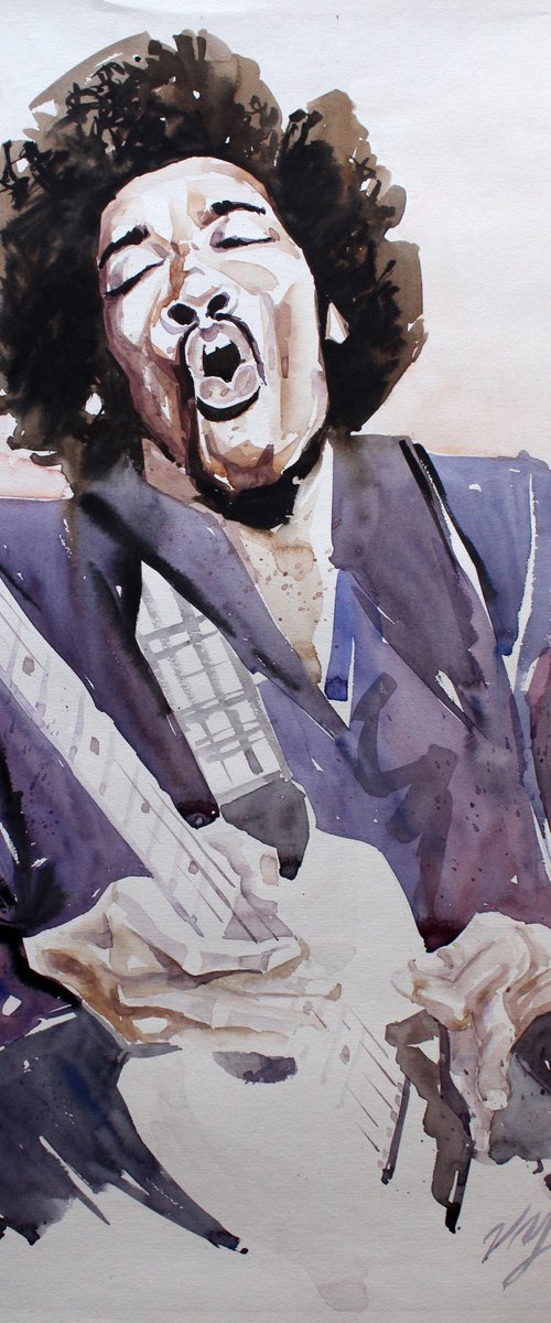 Jimi Hendrix by Volodymyr Melnychuk