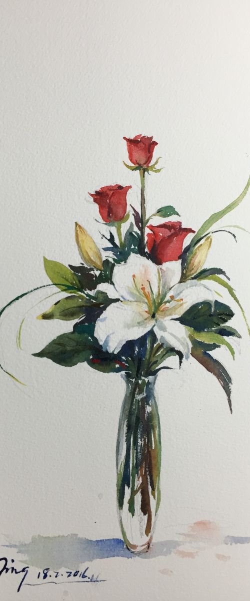 Vase of Flowers by Jing Chen