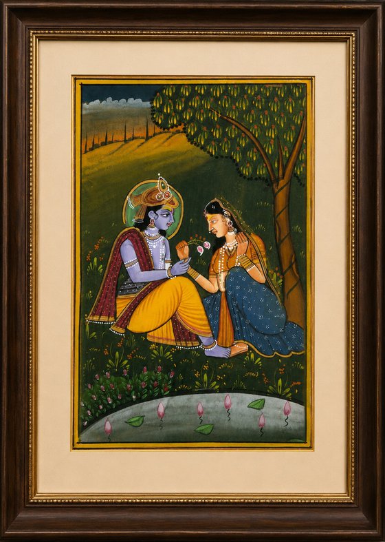 Radha Krishna Beneath the Mango Tree