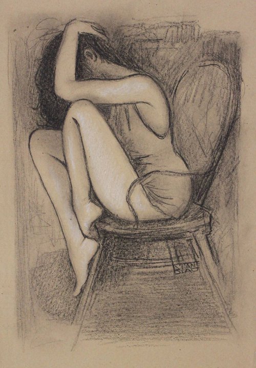 Girl on a chair by Vincenzo Stanislao