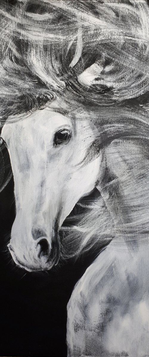 Horse 2  /  ORIGINAL ACRYLIC PAINTING by Salana Art / Svetlana Samovarova