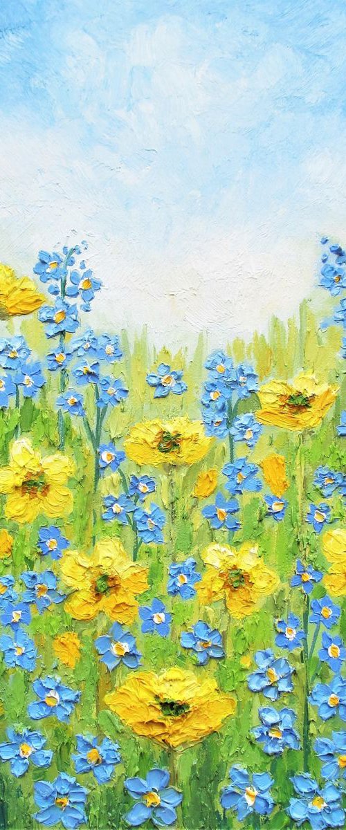 Buttercups and forget-me-nots by Paige Castile
