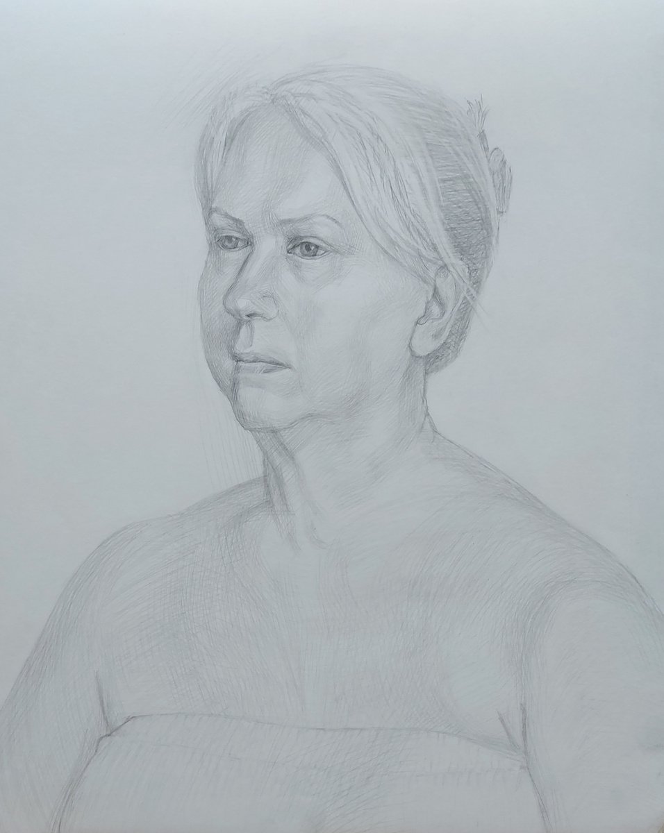 Portrait of a woman. Academic drawing. by Tatiana Popova