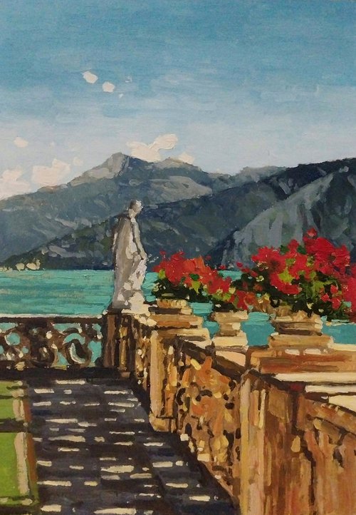 on Lake Como by Vahan Shakhramanyan