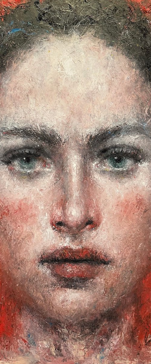 Portrait of a girl with green eyes by Margarita Ivanova