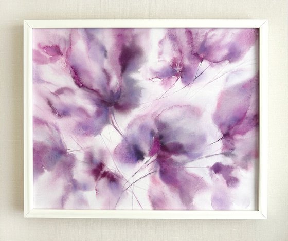 Abstract flowers in pink colors