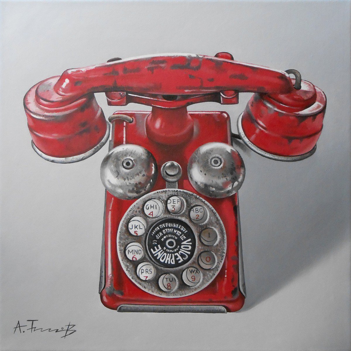 Still Life with Vintage Phone by Alexander Titorenkov
