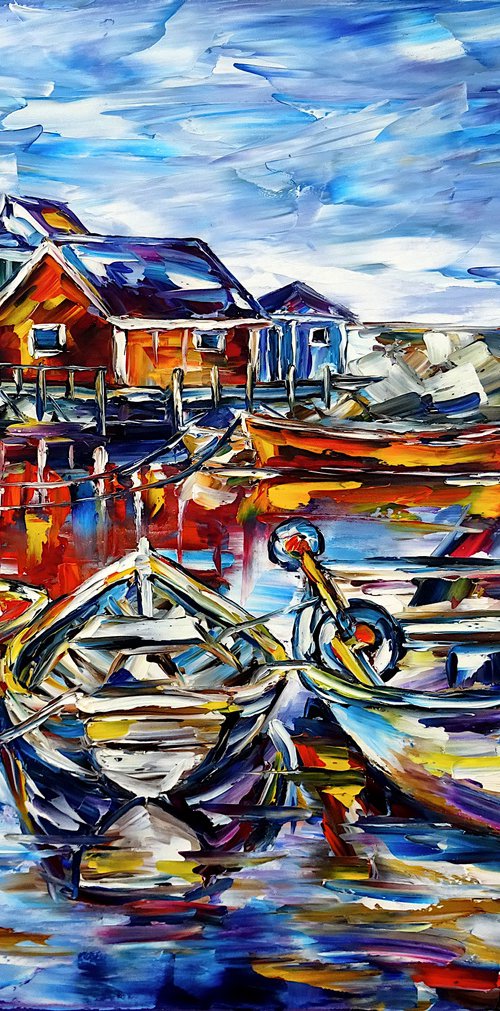The Boats Of Peggy's Cove by Mirek Kuzniar