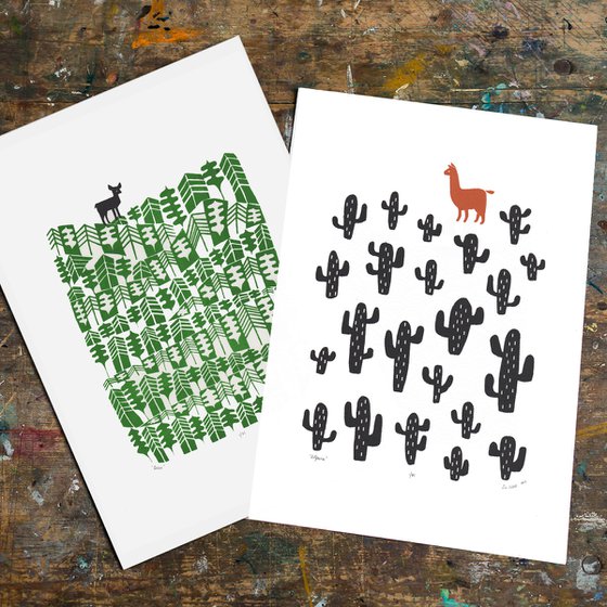 Deer - Unframed - FREE Worldwide Delivery