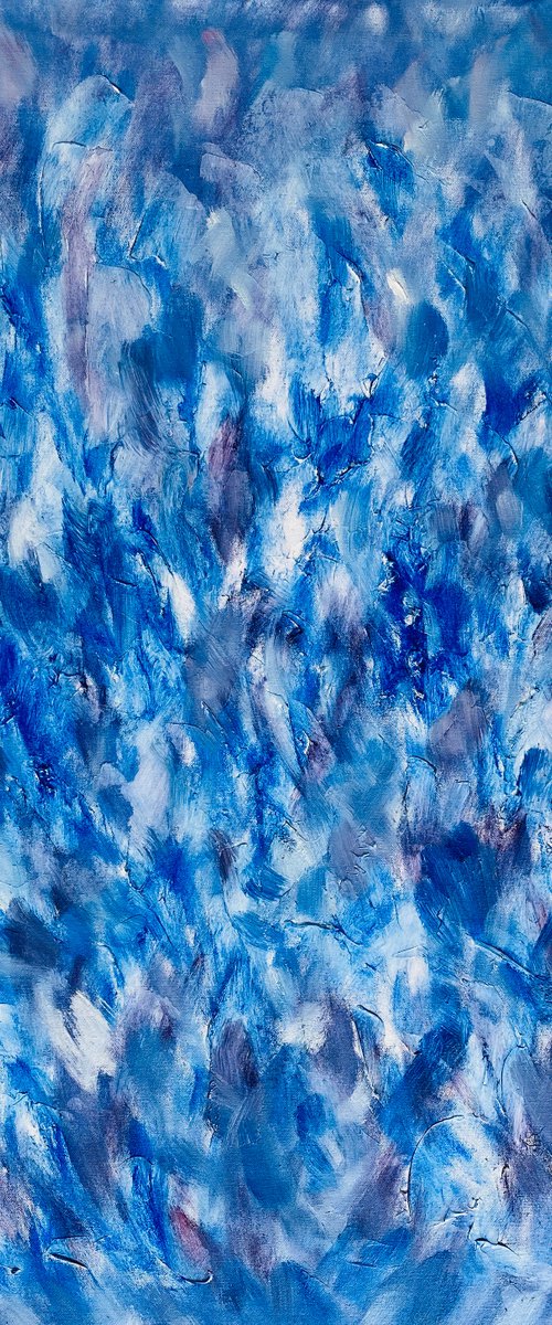 Cobalt Blue, Abstract Painting by Deepa Kern