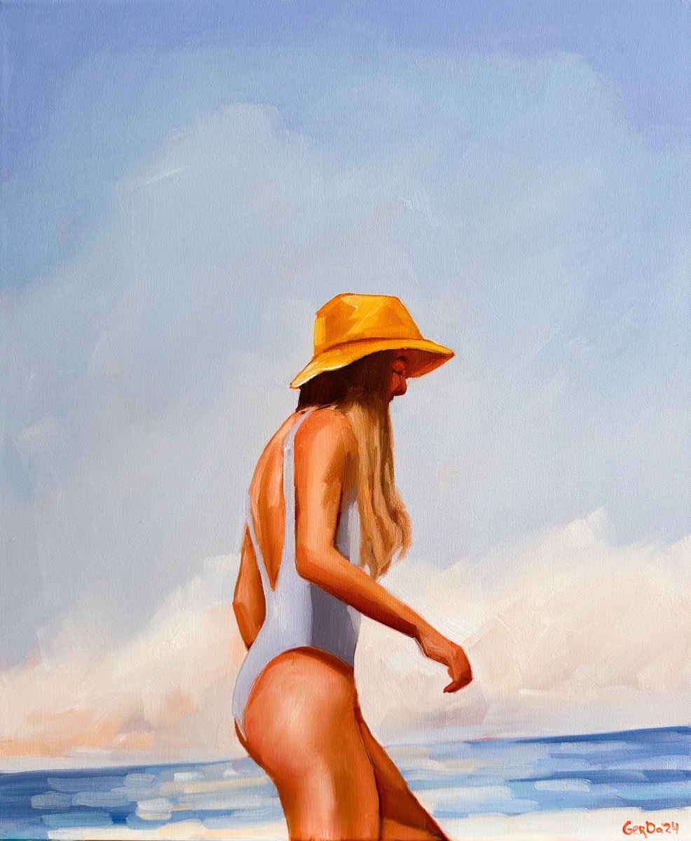 Girl in Yellow Hat by Daria Gerasimova