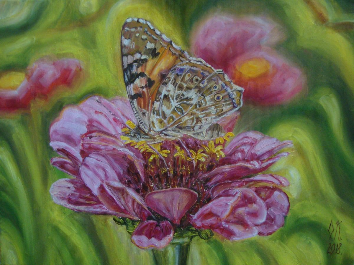 Photorealistic Botanical Oil Painting By Olga Knezevic, 16 X 12", Spring Abundance, Original Artwork