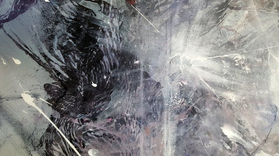 Large XXL Painting 150 Cm Beautiful Black Divine Spiritual Art By O KLOSKA