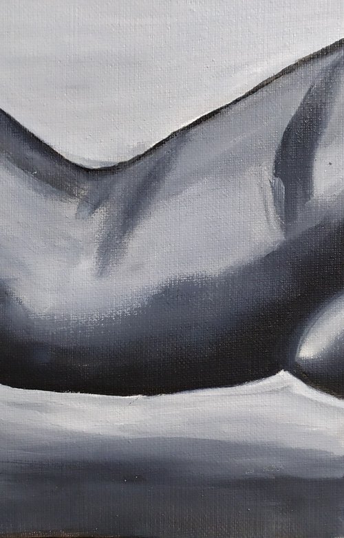 Almost a whisper, nude erotic girl oil painting, Gift, art for home by Nataliia Plakhotnyk