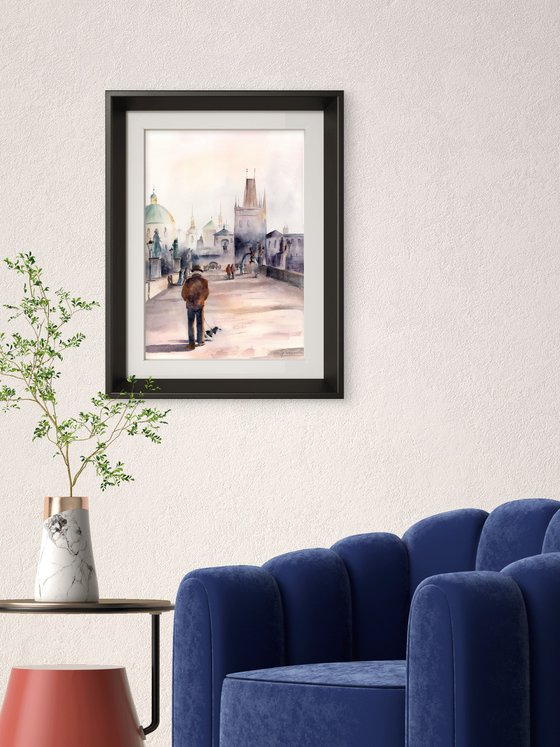 Morning Walk On Charles Bridge