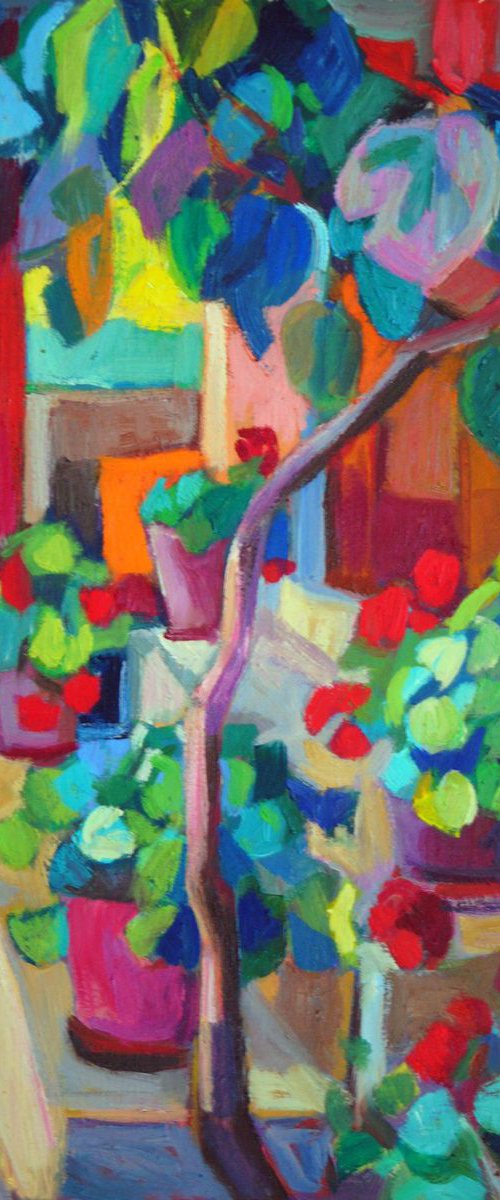 Summer garden / 40 x 30 x 0.3  cm by Maja Đokić Mihajlović