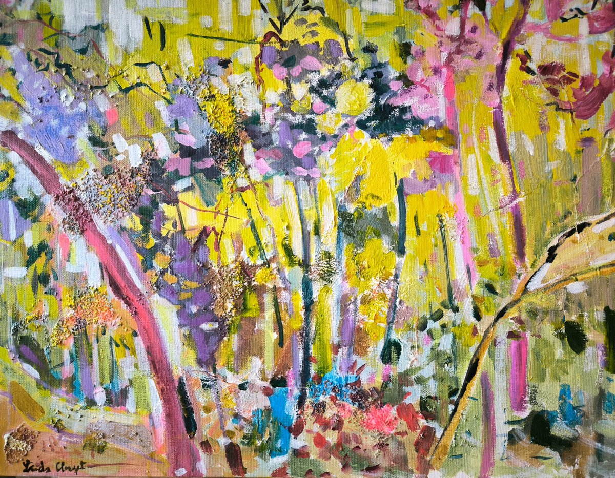 Learning With The Forest By Linda Clerget, 24 X 18, Artwork For Sale On Artfinder