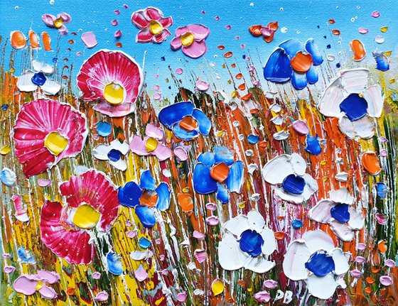 "Abstract Meadow Flowers in Love"